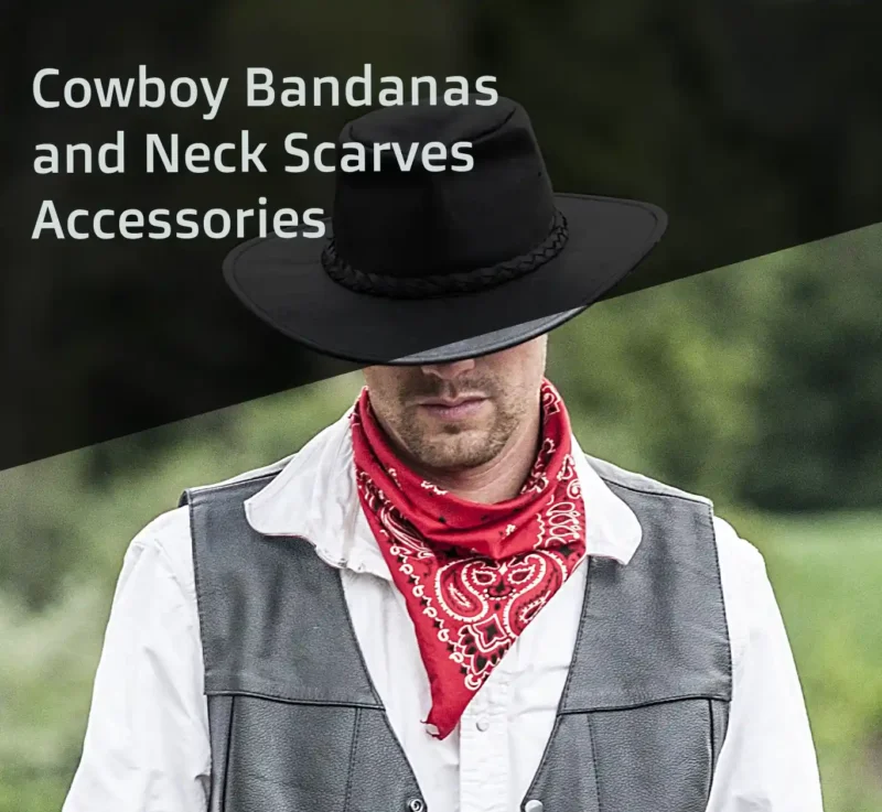 Cowboy bandanas and neck scarves are essential cowboy accessories, providing style and practicality. Style tips include tying around the neck or wrist, and choosing the right colors and patterns.